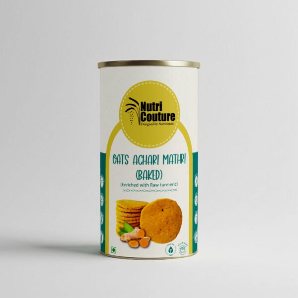 Oats Achari Mathri - BAKED