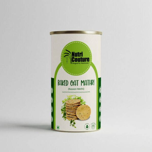 Oats Mathri -Baked(Kasoori Methi flavour)