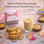 Mini Holi Combo – Baked Whole Wheat Gujia & Badam Kesar Thandai
