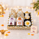 Premium Diwali Gift Hamper with Cashews, Almonds, Dry Fruit Laddus & Millet Nuts Mix (NCHP01)